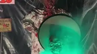 Animatronic Halloween Prop 55 Gal Drum