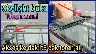 Kanopi skylight dengan tempered 8mm || atap buka tutup buat dapur