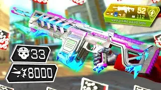 NEW RAPID FIRE DEVOTION IS INSANE - 33 KILLS & 8000 DAMAGE GAME (Apex Legends Gameplay)