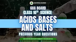 Goa Board || Class 10 Science || Acids Bases and Salts || Important PYQs & Solutions