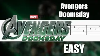Avengers: Doomsday - Teaser Trailer Music - EASY Guitar Tab Tutorial 