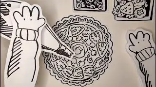 Making A Paper Fruit Tart [ASMR: Cutting Sounds, Crinkly, Layered Sounds]