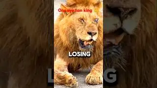 blind lion king 👑|one eye lion#shorts #lion #trending #blindlion