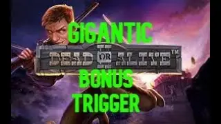 DEAD OR ALIVE 2 (NETENT) **MONSTER** HUGE WIN BEFORE EVEN SEEING THE BONUS!!!!!!