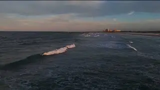 Serene Coastal Waves and Sandy Shores | 4K Drone Flyover