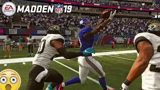 Madden 19 Gameplay! CRAZY New Hit Sticks, Catches & Jukes!