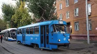 Поездка на трамвае Татра-Т3 (МТТЧ) №1355 №45 Новоконная площадь-Сокольническая Застава