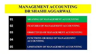 MEANING, FEATURES,OBJECTIVES,FUNCTIONS AND LIMITATION OF MANAGEMENT ACCOUNTING