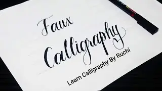Faux Calligraphy || Part 5||Calligraphy With normal Pen || Calligraphy for beginners || Capital Case