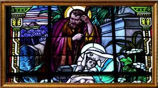 Framed Stained Glass TV Art | Nativity Scene