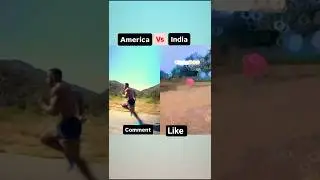 America vs India 🇮🇳 running sprint speed challenge #army #armylover #running #sprint