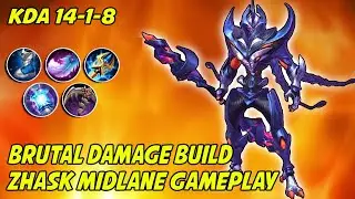 Zhask Midlane Gameplay With Brutal Damage Build - Top Global Zhask  -Mobile Legends