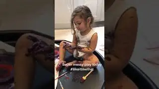Toddler Makes Mess While Painting With Hands - 1197230