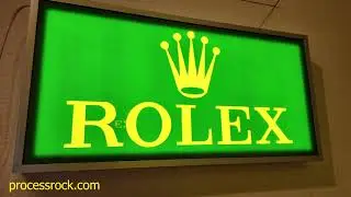 Rolex Leuchtreklame Werbeschild Stahl, Plexiglas, Holz, LED / Rolex neon sign advertising sign