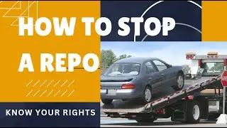 Stop An Auto Repo (Do This) #repossession #auto #debt #latepayments