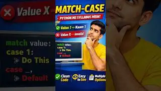 If-Else likh likh ke thak gaye? Ye dekho 👀 #Python #MatchCase #PythonShorts #LearnPython