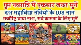गुप्त नवरात्रि में एकबार जरूर सुनें | दश महाविद्या देवियों के 108 नाम | सर्वारिष्ट बाधा नाश के लिए 