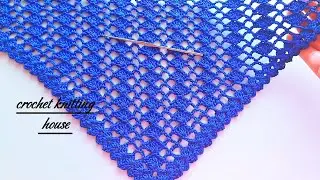 Comment faire un joli châle crochet élégant étape par étape super facile &rapide/easy & quick shawl