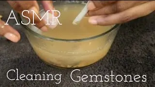 ASMR Gemstone Cleaning! | Gemstone Dig Kit | Relaxation + Sleepy | ChbiASMR