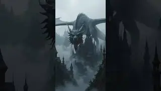 The dragon king attack the castle 🏰  #dragon#castle#dark#fantasy#dragonking