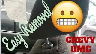 How to REMOVE HEADREST on CHEVY - GMC - CADILLAC - BUICK - OLDSMOBILE