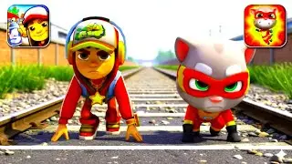 Subway Surfers vs Talking Tom Hero Dash 🔥 | Best Offline Running Game 2026#subwaysurfers #games 