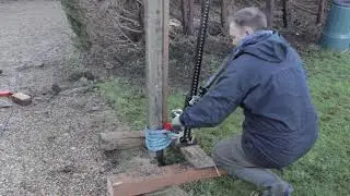 removing concrete fence post