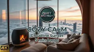 Cozy Sky Harbor View &mdash; Cloudline Sunset Calm Loop 5 min #quietspectrum