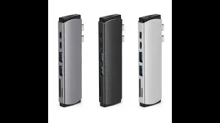 7-in-1 USB-C Dual Monitor Docking Station for Mac/DELL/HP/Lenovo Laptops