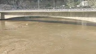 Water level of River Chenab in Pull Doda as on 20 july 2022,,,