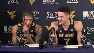 WVU Men's Basketball RaeQuan Battle Jesse Edwards Baylor Postgame | Feb. 17 2024