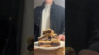 How to Make Date Squares 🤎💜🤎 #dates #baking #shorts