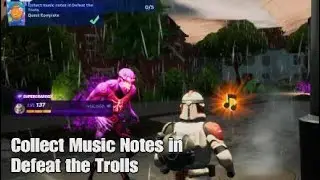 Collect Music Notes in Defeat the Trolls - Fortnite Playwave Quest