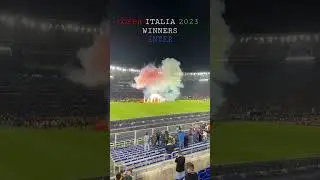 INCREDIBLE show when INTER lifted the COPPA ITALIA 2023 Trophy 🏆🔥 Fireworks and chants 🥳 #inter