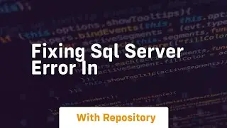 fixing sql server error in