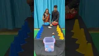 Amazing ball throw inside the bucket and cup drop funny family challenge✅ #shorts #game