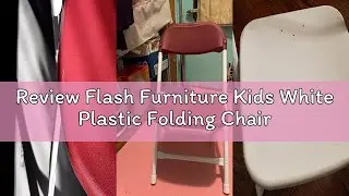 Review Flash Furniture Kids White Plastic Folding Chair