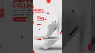 Shoe banner design in Canva | #socialmediadesign #socialmediagraphic #posterdesign #canvatutorial