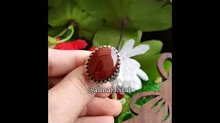 Yemen Agate (Natural Stone Ring 925 Silver)