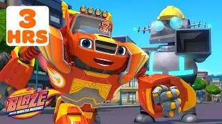 Blaze's Robot Transformations & Crusher Builds Robots! 🤖 | 3 Hours | Blaze and the Monster Machines