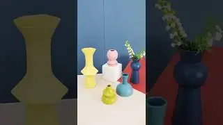Small Pink Yellow Blue Nordic Style Morandi Color Dining Table Vase Craft Art Decoration