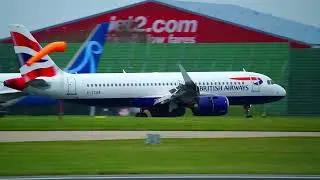 British Airways A320 Landing at Manchester Airport