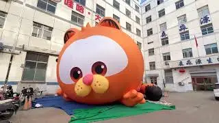 Digital Inflatables Cartoon Cat Characters Mascot for Advertising Decorations