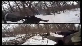 Paintball POV Jedi & Smalls cams split screen action! game 2 ( 2-8-14 )