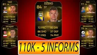 SQUAD BUILDER SUNDAY - 5 INFORM 110K BPL TEAM | FIFA 15 ULTIMATE TEAM