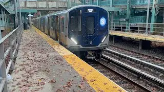 MTA Staten Island Railway: R44/R211S  trains at Great Kills (PM Rush Hour 