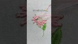 Flower embroidery design | lazy daisy stitch with sequence and pearl work|💥