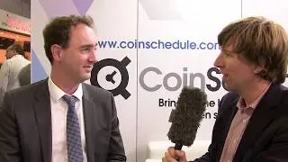 Alex Buelau from Coinschedule being interview at blockchain expo 2018