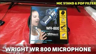 Wright wr 800 condenser microphone unboxing setup sound test hindi zohebmodi