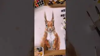 Cute Squirrel Watercolor Painting 🐿️ | Hyper realistic Watercolor Art with Art Philosophy #painting